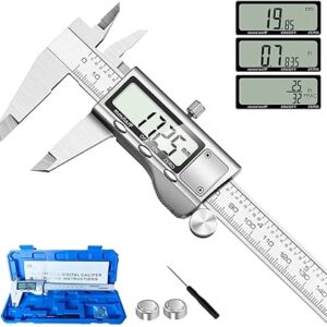 Digital Caliper Measuring Tool, Stainless Steel Vernier Cali…