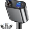 Retractable Car Charger, 4 in 1 Fast Charging Car Charger US…