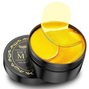 24K Gold Under Eye Patches - 60 Pack for Puffy Eyes, Dark Ci…