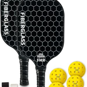 Pickleball Paddles Set of 2 with 4 Balls - USAPA Approved Fi…