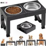 XIAZ Elevated Dog Bowls Large Breed Raised Dogs Bowl Stand L…