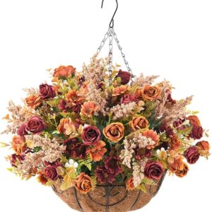 Homsunny Artificial Hanging Flowers for Fall Decoration