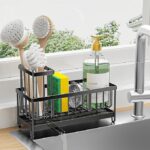 Cisily Black Sponge Holder for Kitchen Sink