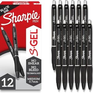 Sharpie S-Gel Gel Pens, Black Barrel, Medium Point