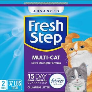 Fresh Step Advanced Multi Cat Clumping Litter with Febreze F…