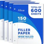Loose Leaf Paper, Wide Ruled, 600 Sheets (150/Pack) Filler P…