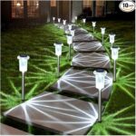 DenicMic Solar Lights Outdoor 10 Pack Waterproof 6000K Cold…