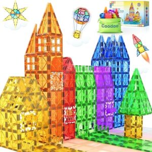 60 PCS Magnetic Building Tiles Kids Toys STEM Magnetic Block…