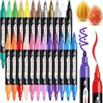 TBC The Best Crafts 24 Colors Dual Tip Acrylic Paint Markers…