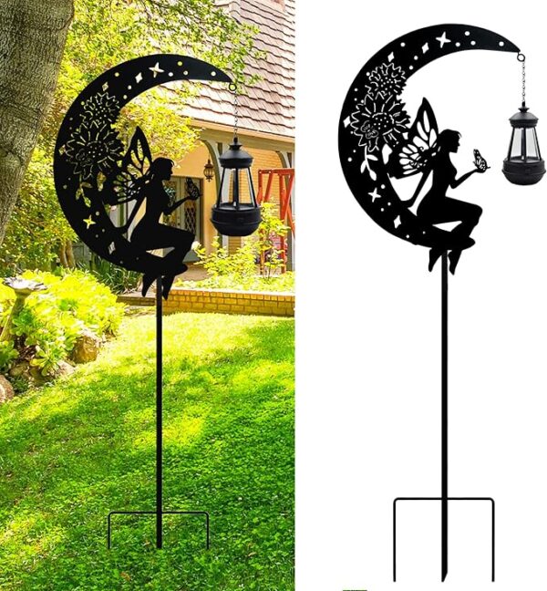 Solar Angel Garden Outdoor Stake Holding Solar Lantern Outdo…